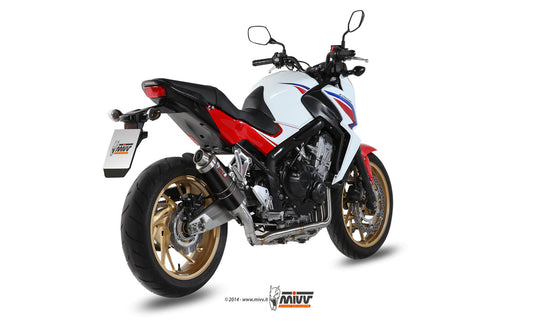 Ligne complète MIVV GP 4-1 Honda CB 650 F 2014-18 (inox noir mat) homologuée