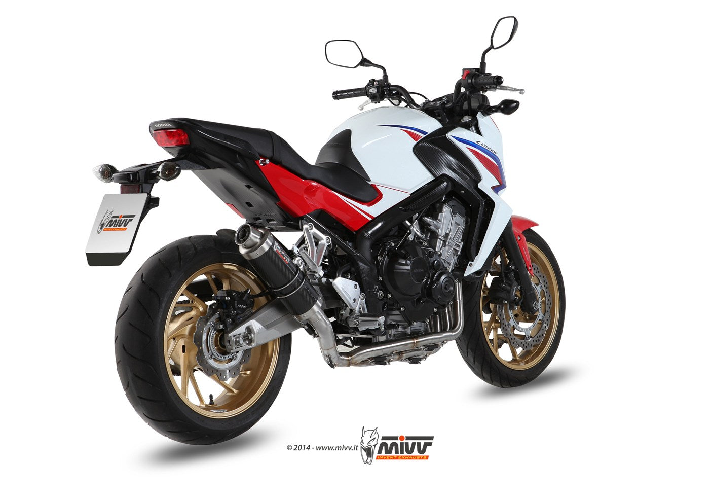 Ligne complète MIVV GP 4-1 Honda CB 650 F 2014-18 (inox/carbone) homologuée