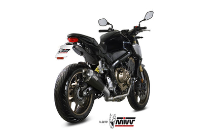 Ligne complète MIVV Delta Race 4-1 Honda CB 650 R 2019-23 (inox noir mat) homologuée