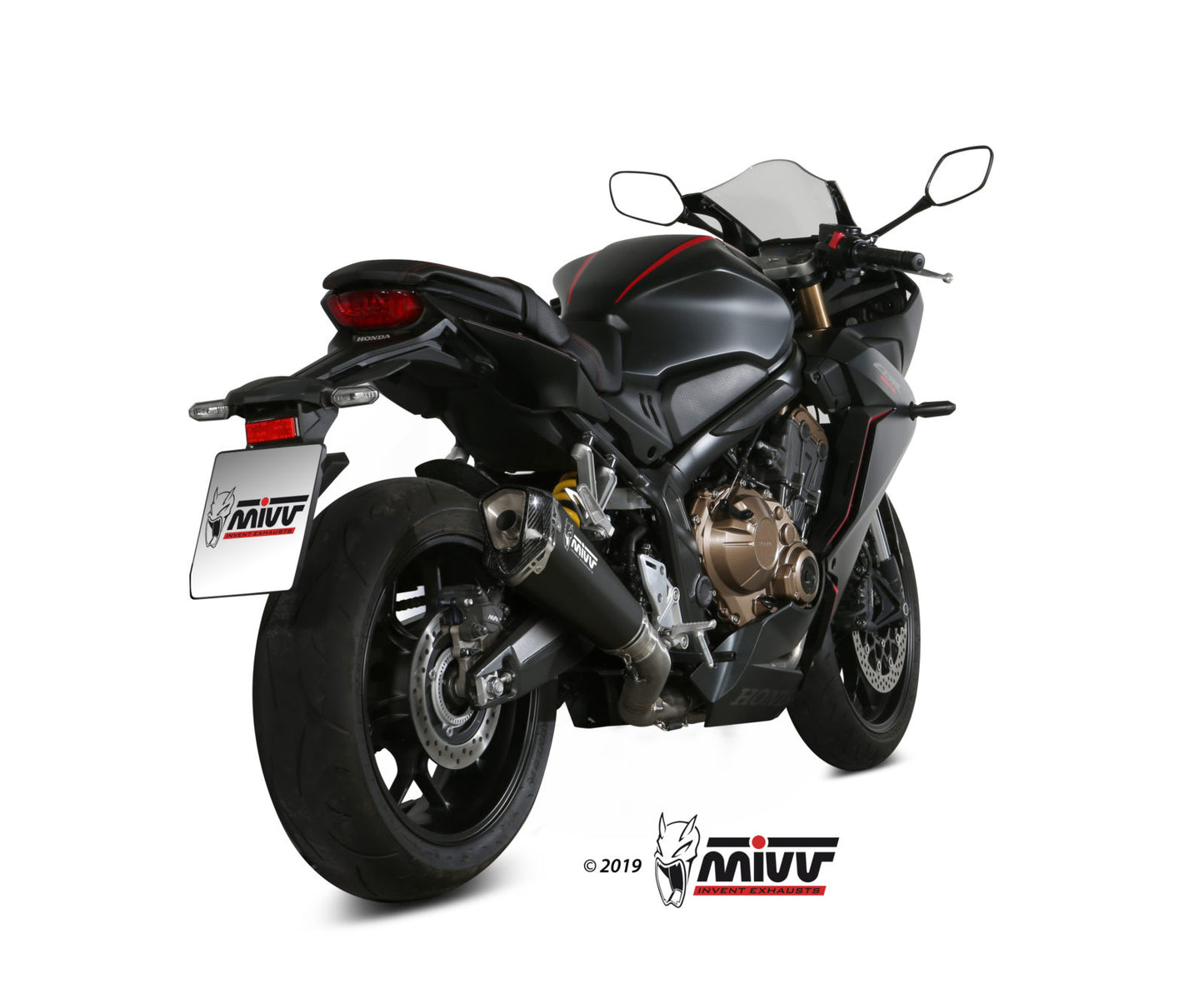 Ligne complète MIVV Delta Race 4-1 Honda CBR 650 R 2019-23 (inox noir mat) homologuée