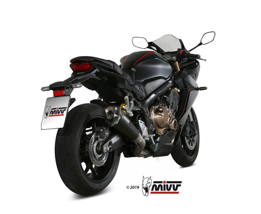 Ligne complète MIVV Delta Race 4-1 Honda CBR 650 R 2019-23 (inox noir mat) homologuée