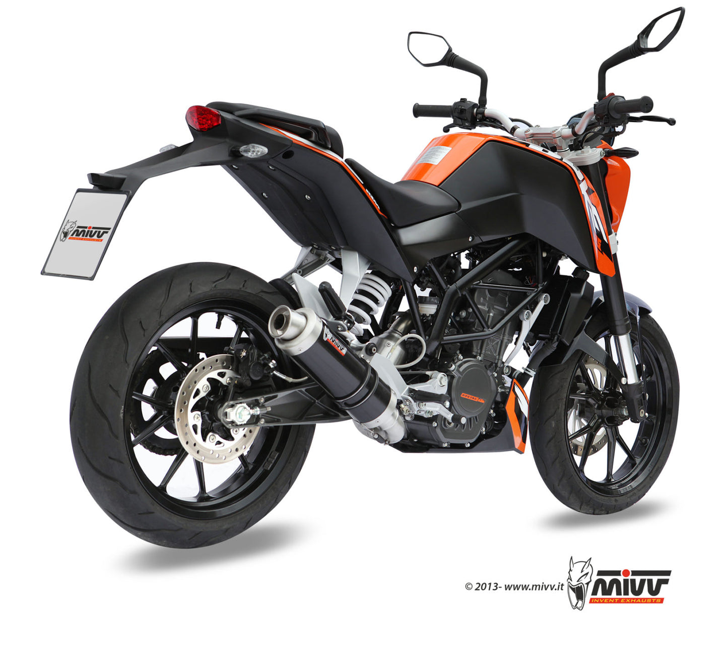 Ligne complète MIVV GP KTM 125 Duke 2011-16 (inox noir mat) homologuée