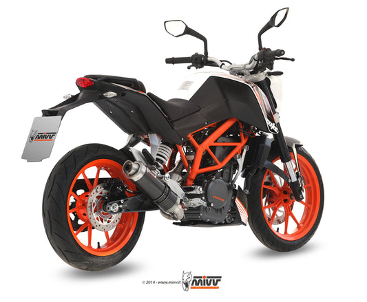 Ligne complète MIVV GP KTM 390 Duke 2013-16 (inox/carbone) homologuée