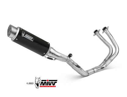 Ligne complète MIVV GP Pro 2-1 Kawasaki Ninja 650 2017-23 (inox/carbone) homologuée