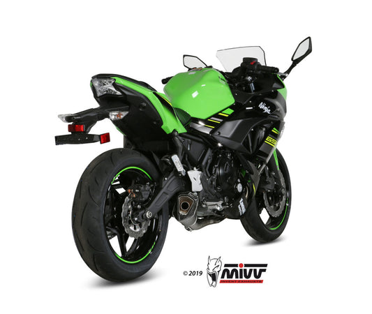 Ligne complète MIVV Delta Race 2-1 Kawasaki Ninja 650 2017-23 (inox) homologuée