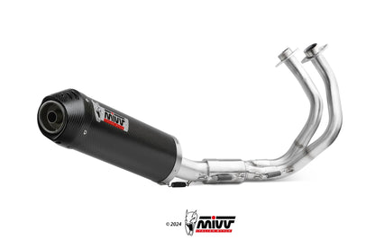 Ligne complète MIVV Oval 2-1 Kawasaki Ninja 650 2017-23 (inox/carbone) homologuée