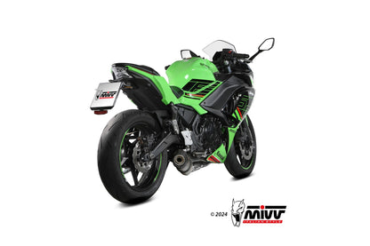 Ligne complète MIVV Oval 2-1 Kawasaki Ninja 650 2017-23 (inox/titane) homologuée