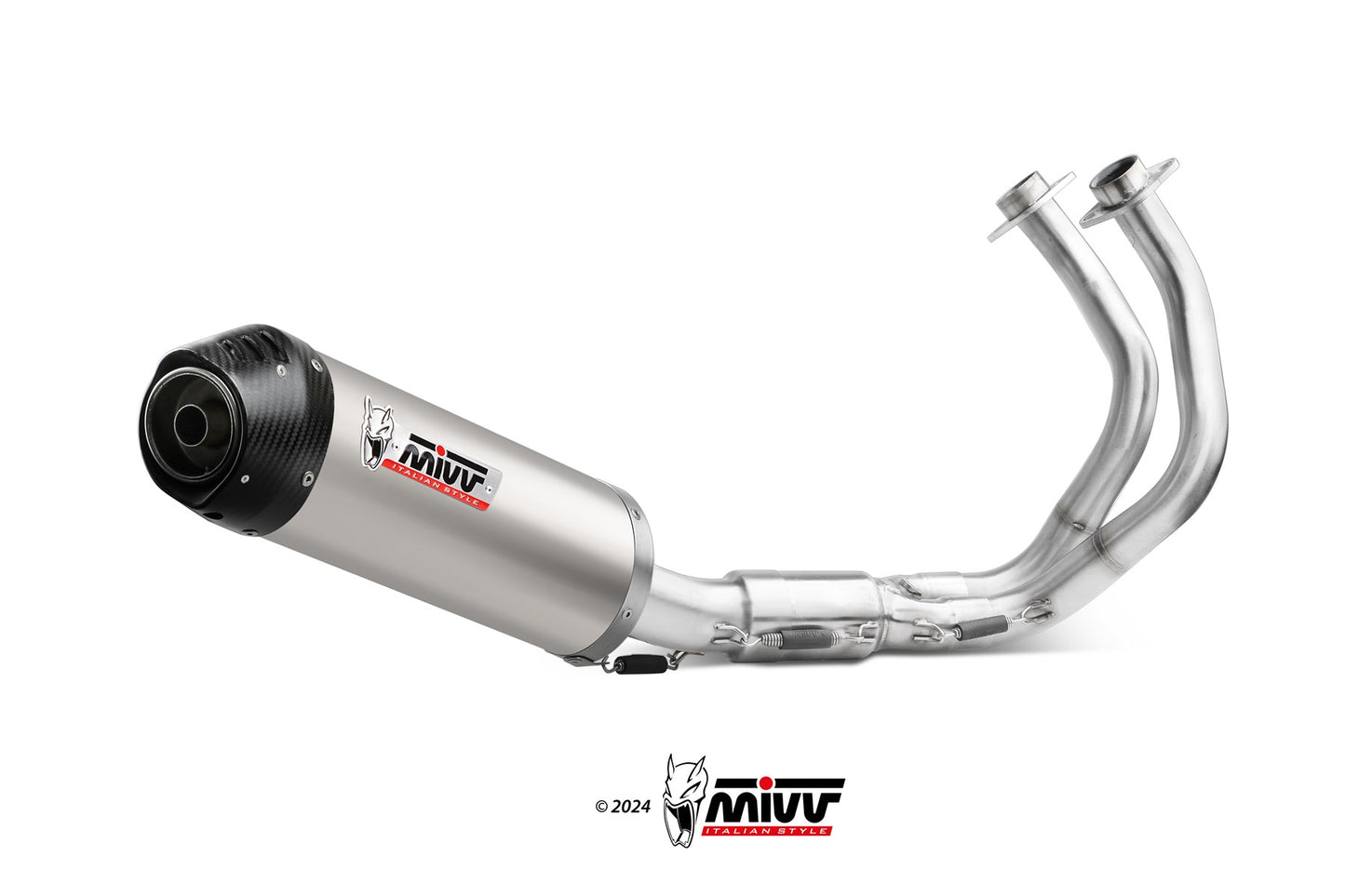 Ligne complète MIVV Oval 2-1 Kawasaki Z650 2017-23 (inox/titane) homologuée