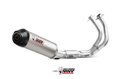 Ligne complète MIVV Oval 2-1 Kawasaki Ninja 650 2017-23 (inox/titane) homologuée