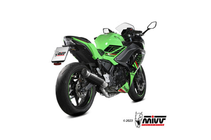 Ligne complète MIVV GP Pro 2-1 Kawasaki Ninja 650 2017-23 (inox noir mat) homologuée