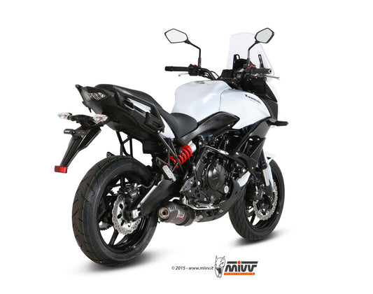 Ligne complète MIVV Oval 2-1 Kawasaki Versys 650 2015-20 (inox/carbone) homologuée