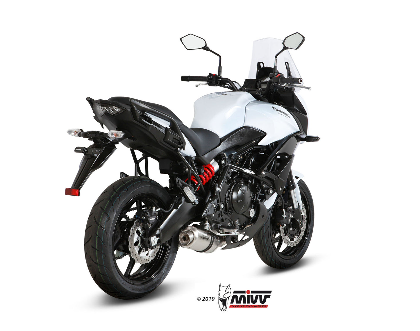 Ligne complète MIVV Oval 2-1 Kawasaki Versys 650 2015-20 (inox) homologuée