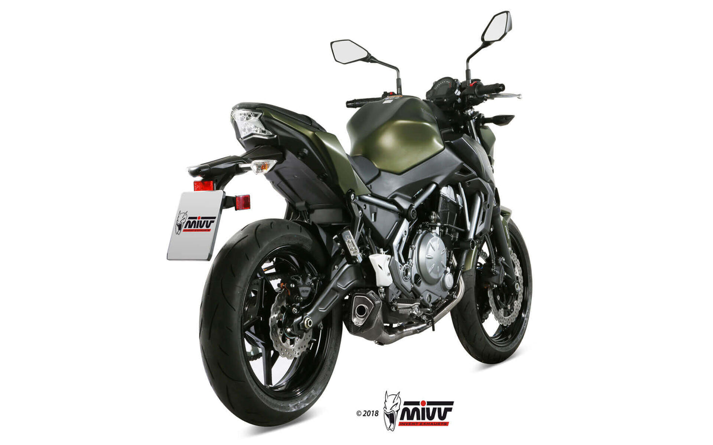 Ligne complète MIVV Delta Race 2-1 Kawasaki Z650 2017-23 (inox noir mat) homologuée