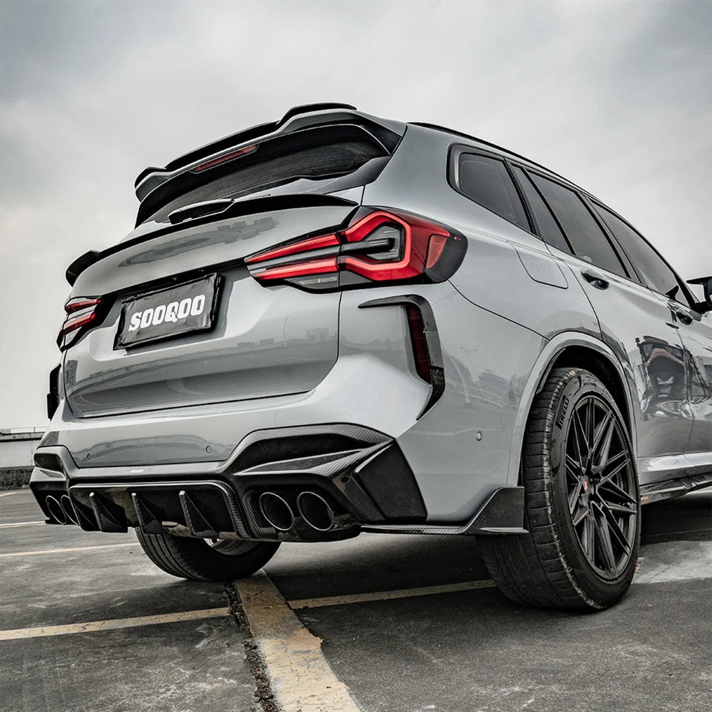 Diffuseur carbone SQ 3p, Bmw X3M F97 LCI