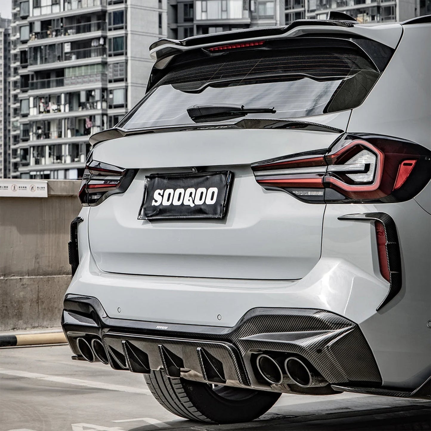 Canards pc. arrière carbone SQ, Bmw X3M F97