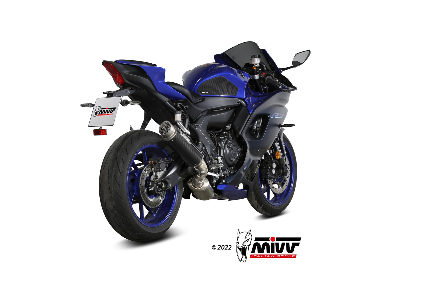 Ligne complète MIVV GP Pro 2-1 Yamaha R7 2022-24 (inox/carbone) homologuée