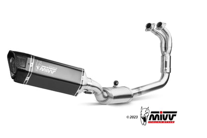 Ligne complète MIVV SR-1 2-1 Yamaha R7 2022-24 (inox/titane noir mat) homologuée
