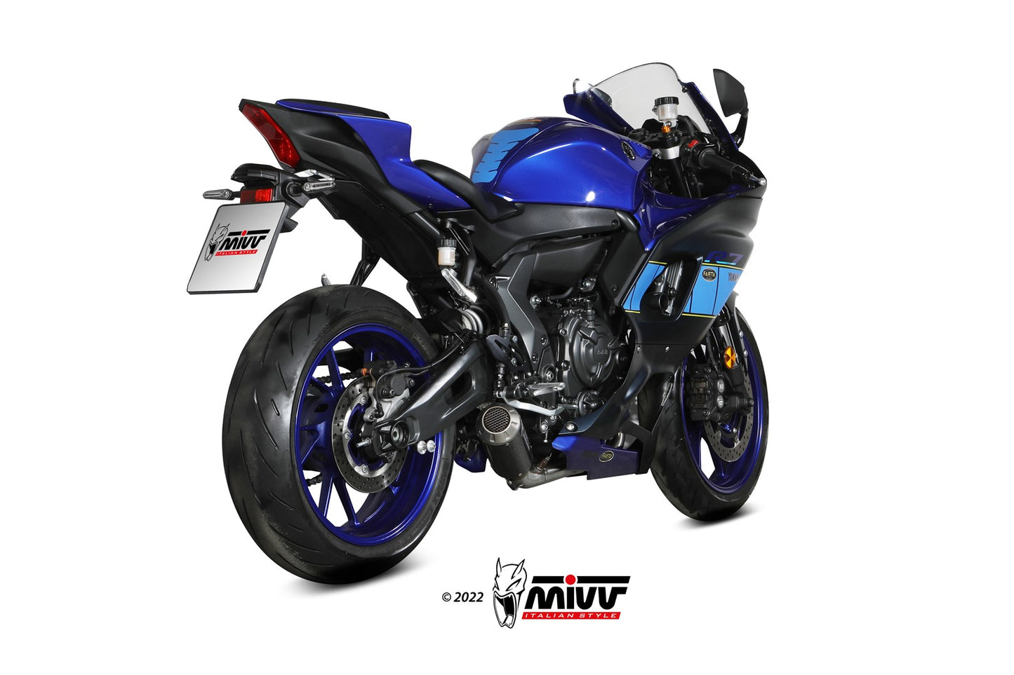 Ligne complète MIVV MK3 2-1 Yamaha R7 2022-24 (inox/carbone)