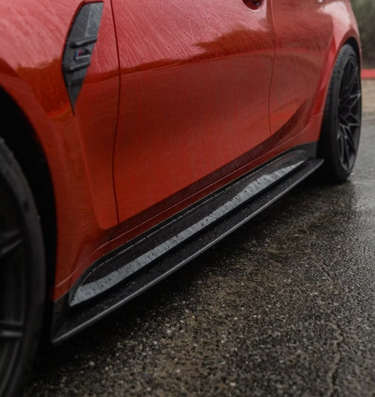 BAS DE CAISSE LATÉRAUX CARBONE CT, BMW M3/M4 G8X - CT DESIGN - REMPLACEMENT ET EXTENSION