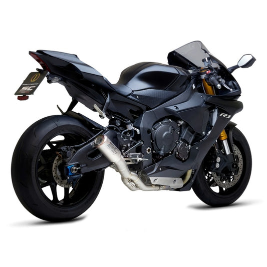 Demi-ligne SC-Project CR-T décatalysée Yamaha YZF-R1 / M 2015-16 (titane, grille pare-flamme)